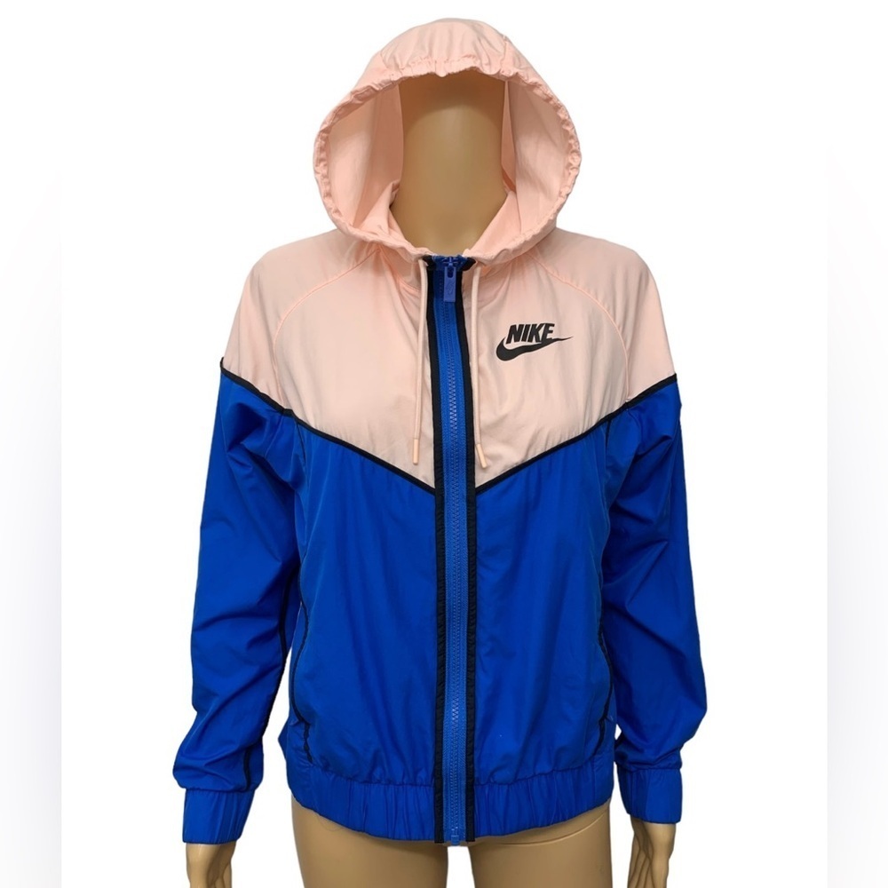 Nike Women's Sportswear Windrunner Woven Jacket Colorblock Zip Up Hoodie Size S - Picture 2 of 16